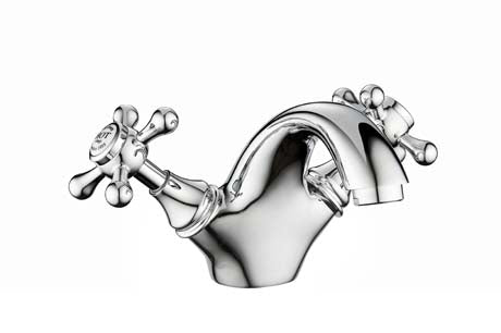 Edwardian Short Neck Basin Mixer Chrome
