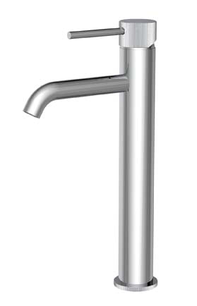 Mineral Fluted Tall Basin Mono Chrome