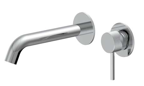 Mineral Fluted W/Mount Basin Mixer Chrome