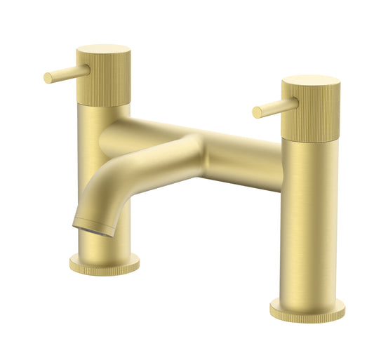 Mineral Fluted Bath Filler Brushed Brass