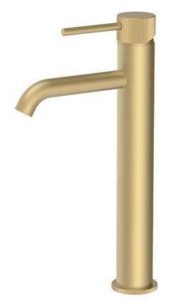 Mineral Fluted Tall Basin Mono B/Brass