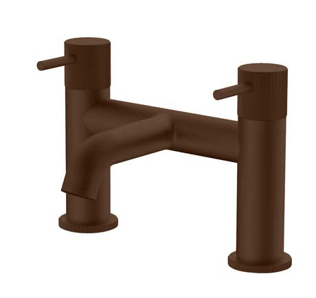 Mineral Fluted Bath Filler Brushed Bronze