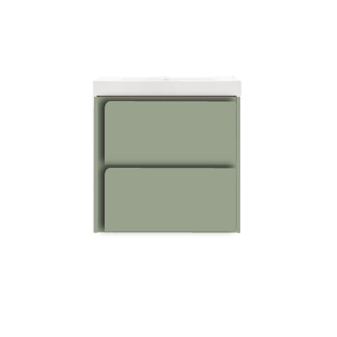 Indico 600 2Drw W/Hung Unit Matt Green