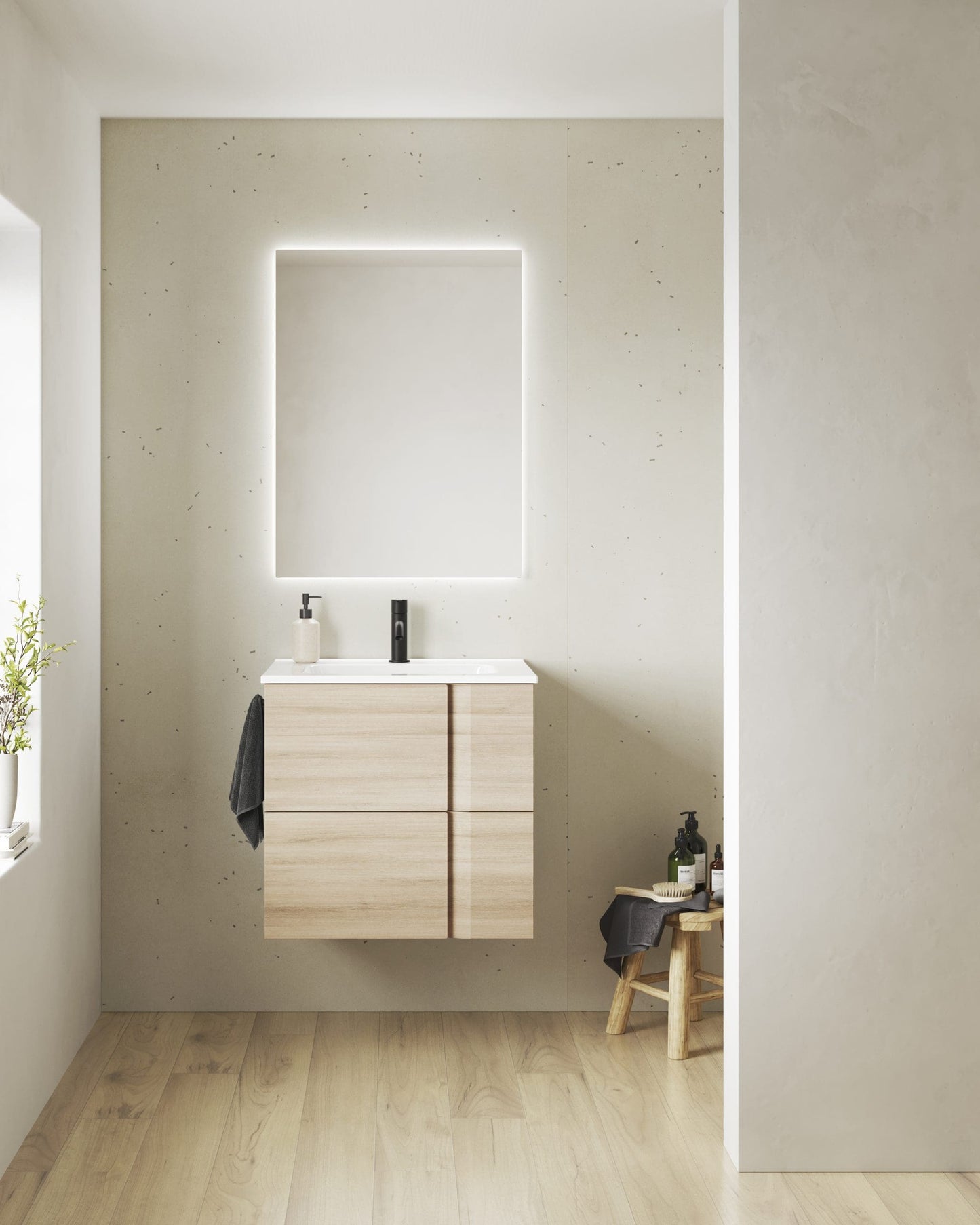 Fessura 600 W/Hung 2Drw Unit Nature Beige