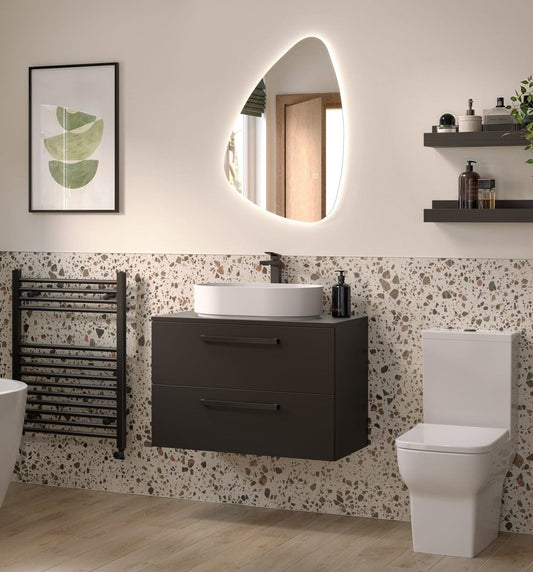 Palma Oval 550 Stone Basin White