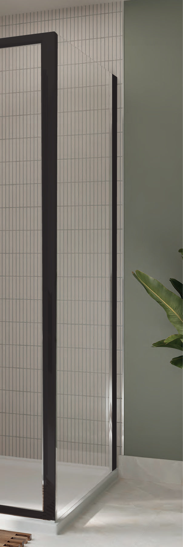 Aquaglass 6Mm Black 700 Side Panel