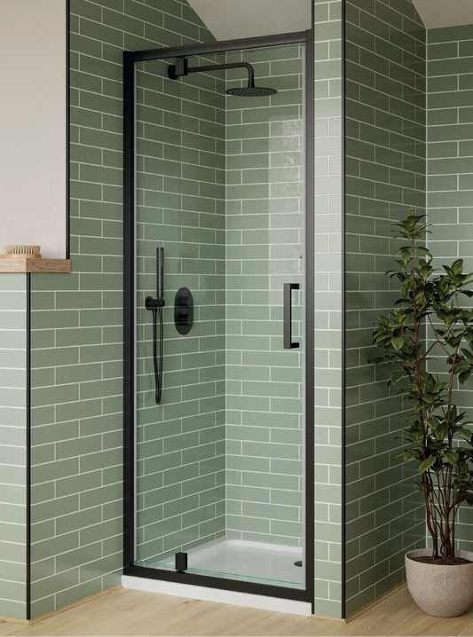 Aquaglass 6Mm Black 700 Pivot Door