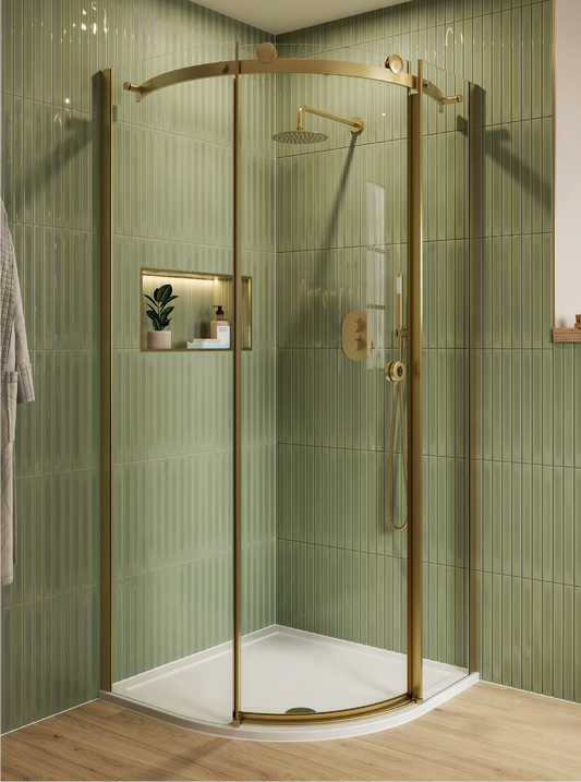 Sphere 1200 X 800 Quad Cubicle B/Brass L/H