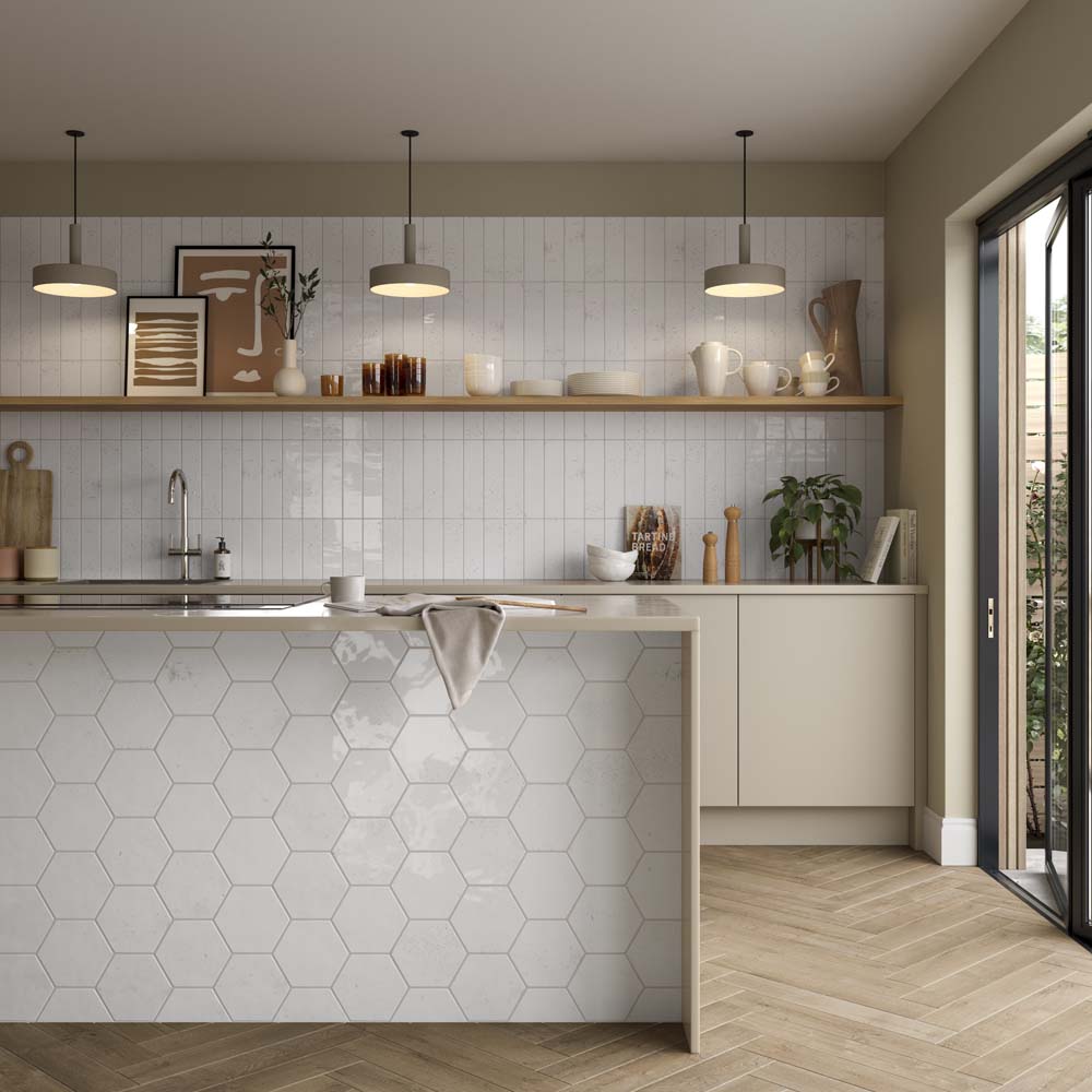 Hope White Hexagon Wall Tile