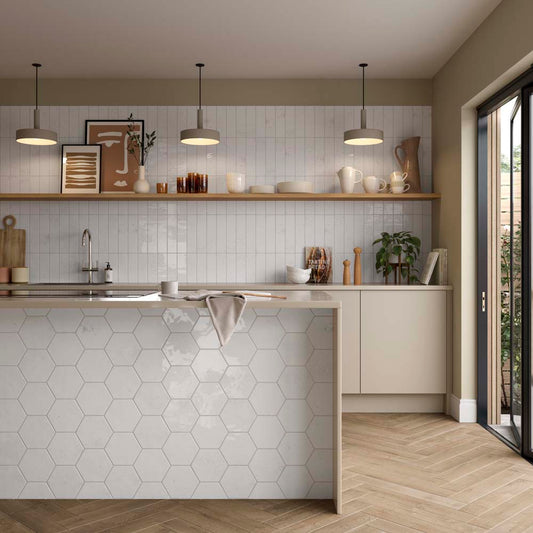 Hope White Hexagon Wall Tile