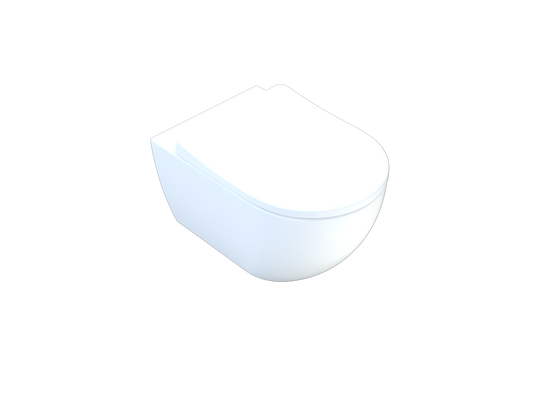 Adella Rimless Wall Hung Pan Gloss White