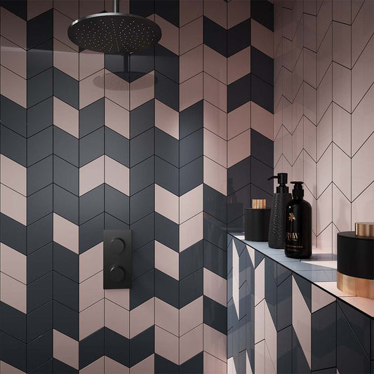 Rhomboid Pink Wall Tile