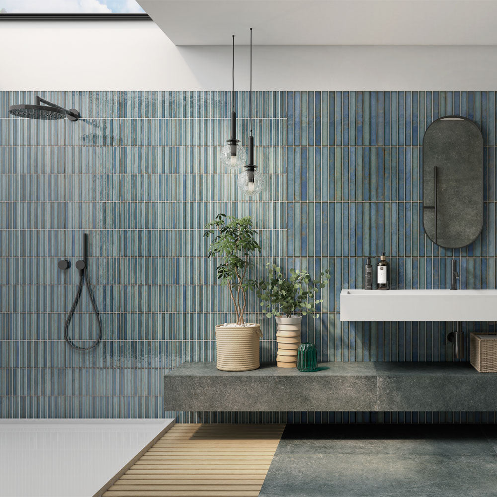 Maya Linear Turquoise Wall Tile