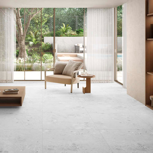 Amaya Terrazzo White Wall & Floor Tile