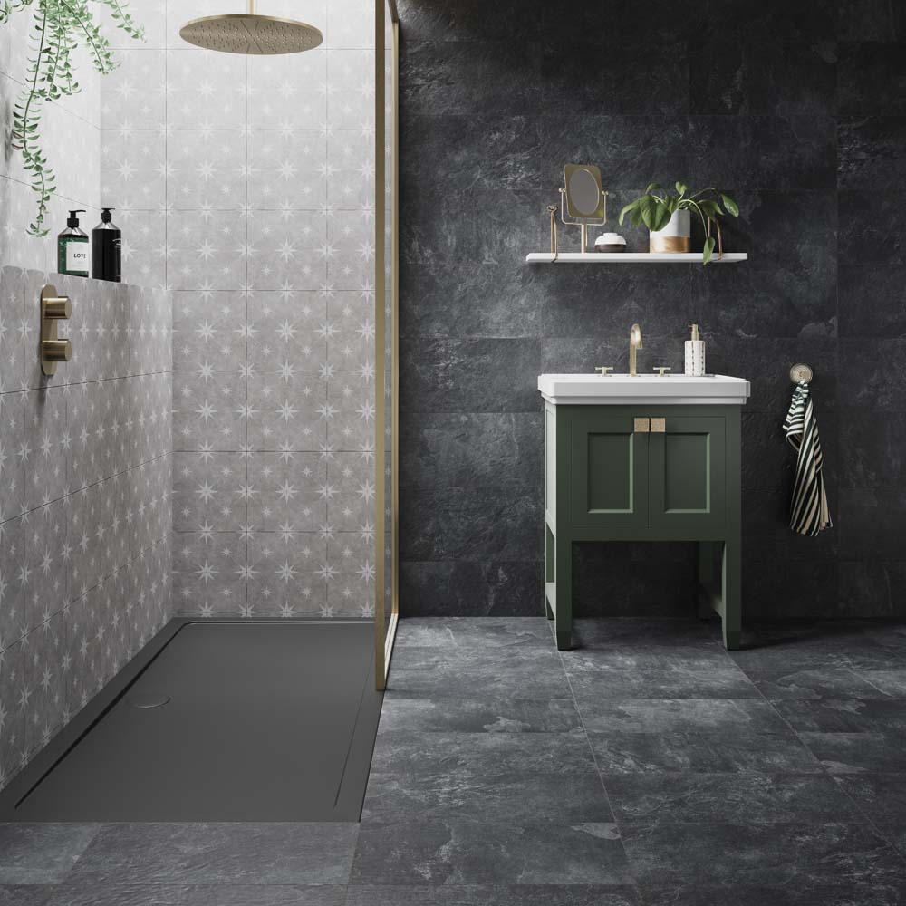 Vincent Grey Patterned Wall & Floor Tile