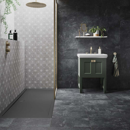 Vincent Grey Patterned Wall & Floor Tile